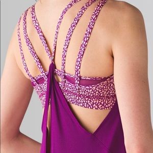 lululemon athletica Nouveau Limits Tank Miss Mosaic Peach Fuzz Regal Plum Size 8